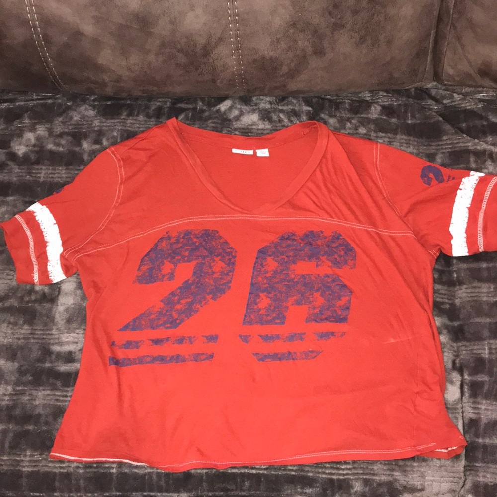 Burt orange cropped shirt